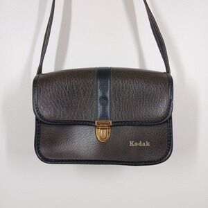 Kodak Camera Bag¹1 Brown Faux Leather Shoulder Vintage 70s